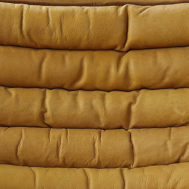 Brancaster Accent Chair, Turmeric Top Grain Leather & Aluminum Acme