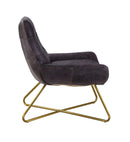 Dhalsim Accent Chair, Antique Ebony Top Grain Leather Acme