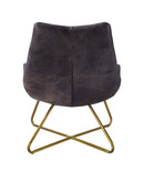 Dhalsim Accent Chair, Antique Ebony Top Grain Leather Acme