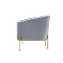 Carlson Accent Chair, Gray Velvet & Gold Finish Acme