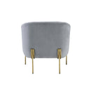 Carlson Accent Chair, Gray Velvet & Gold Finish Acme