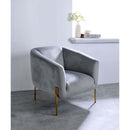 Carlson Accent Chair, Gray Velvet & Gold Finish Acme
