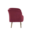 Reese Accent Chair, Burgundy Velvet & Gold Finish Acme