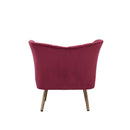 Reese Accent Chair, Burgundy Velvet & Gold Finish Acme