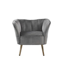 Reese Accent Chair, Gray Velvet & Gold Finish Acme