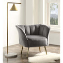 Reese Accent Chair, Gray Velvet & Gold Finish Acme