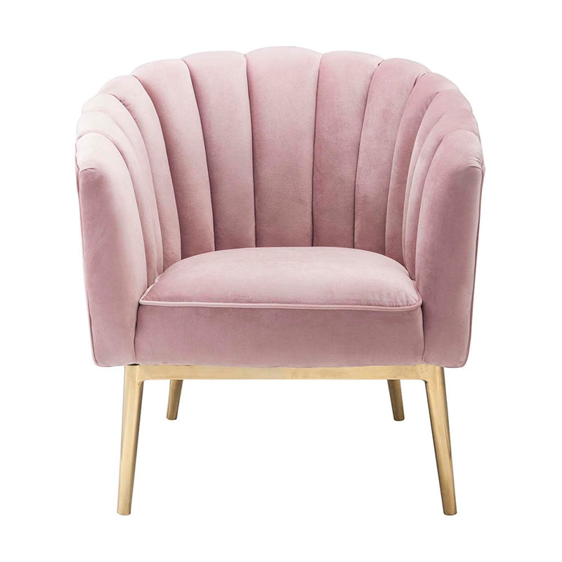 Colla Accent Chair, Blush Pink Velvet & Gold Finish Acme