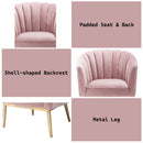 Colla Accent Chair, Blush Pink Velvet & Gold Finish Acme