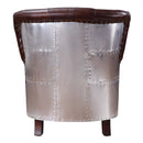 Brancaster Accent Chair, Vintage Brown & Aluminum Acme