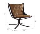 Carney Accent Chair, Coffee Top Grain Leather Acme