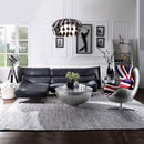 Brancaster British Flag Accent Chair w/Swivel, Pattern Fabric & Aluminum Acme