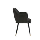 Applewood Accent Chair, Black Velvet & Gold Finish Acme