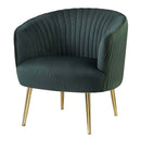 Sigurd Accent Chair, Velvet & Gold Finish Acme