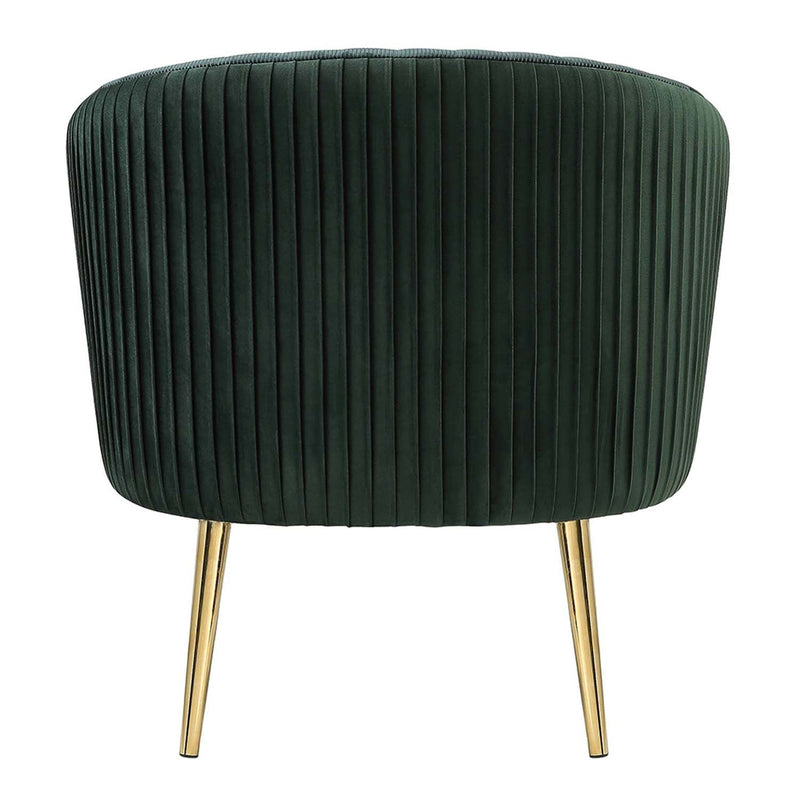 Sigurd Accent Chair, Velvet & Gold Finish Acme