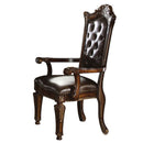 Vendome Arm Chair 2Pc, Faux Leather & Cherry Finish Acme