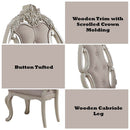 Ragenardus Arm Chair 2Pc, Fabric & Antique White Finish Acme