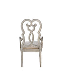 Esteban Arm Chair 2Pc, Ivory Velvet & Antique Champagne Finish Acme