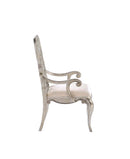 Esteban Arm Chair 2Pc, Ivory Velvet & Antique Champagne Finish Acme