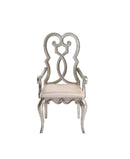 Esteban Arm Chair 2Pc, Ivory Velvet & Antique Champagne Finish Acme