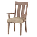 Nathaniel Arm Chair 2Pc, Fabric & Maple Finish Acme