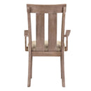 Nathaniel Arm Chair 2Pc, Fabric & Maple Finish Acme