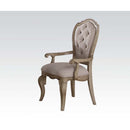 Chelmsford Arm Chair 2Pc, Beige Fabric & Antique Taupe Finish Acme