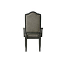 House Beatrice Arm Chair 2Pc, Two Tone Gray Fabric & Charcoal Finish Acme