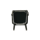 House Beatrice Arm Chair 2Pc, Two Tone Gray Fabric & Charcoal Finish Acme