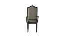 House Beatrice Arm Chair 2Pc, Two Tone Gray Fabric & Charcoal Finish Acme