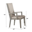 Rocky Arm Chair 2Pc, Fabric & Gray Oak Finish Acme