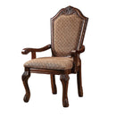 Chateau De Ville Arm Chair 2Pc, Fabric & Cherry Finish Acme