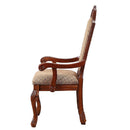 Chateau De Ville Arm Chair 2Pc, Fabric & Cherry Finish Acme