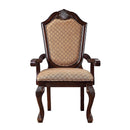 Chateau De Ville Arm Chair 2Pc, Fabric & Espresso Finish Acme