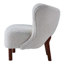 Zusud Accent Chair, White Teddy Sherpa Acme