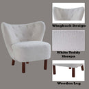 Zusud Accent Chair, White Teddy Sherpa Acme