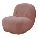 Yedaid Accent Chair w/Swivel, Pink Teddy Sherpa Acme