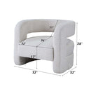 Yitua Accent Chair, White Teddy Sherpa Acme