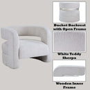 Yitua Accent Chair, White Teddy Sherpa Acme