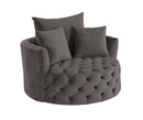 Zunyas Accent Chair w/Swivel, Gray Velvet Acme