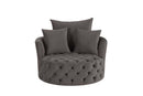 Zunyas Accent Chair w/Swivel, Gray Velvet Acme