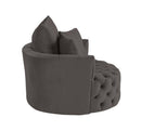 Zunyas Accent Chair w/Swivel, Gray Velvet Acme