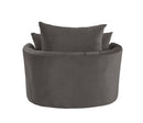 Zunyas Accent Chair w/Swivel, Gray Velvet Acme
