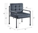 Brantley Accent Chair, Gray Velvet & Sandy Gray Finish Acme