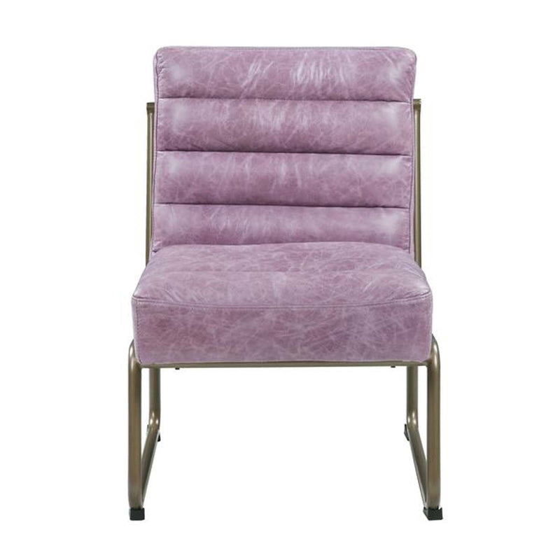 Loria Accent Chair, Wisteria Top Grain Leather Acme