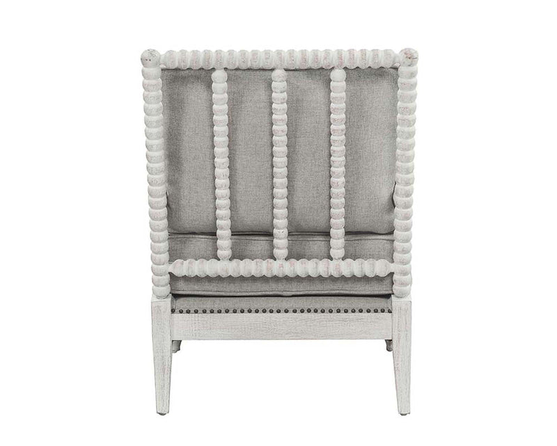Saraid Accent Chair, Gray Linen & Light Oak Finish Acme
