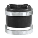 Betla Accent Chair, Black Top Grain Leather & Aluminum Acme