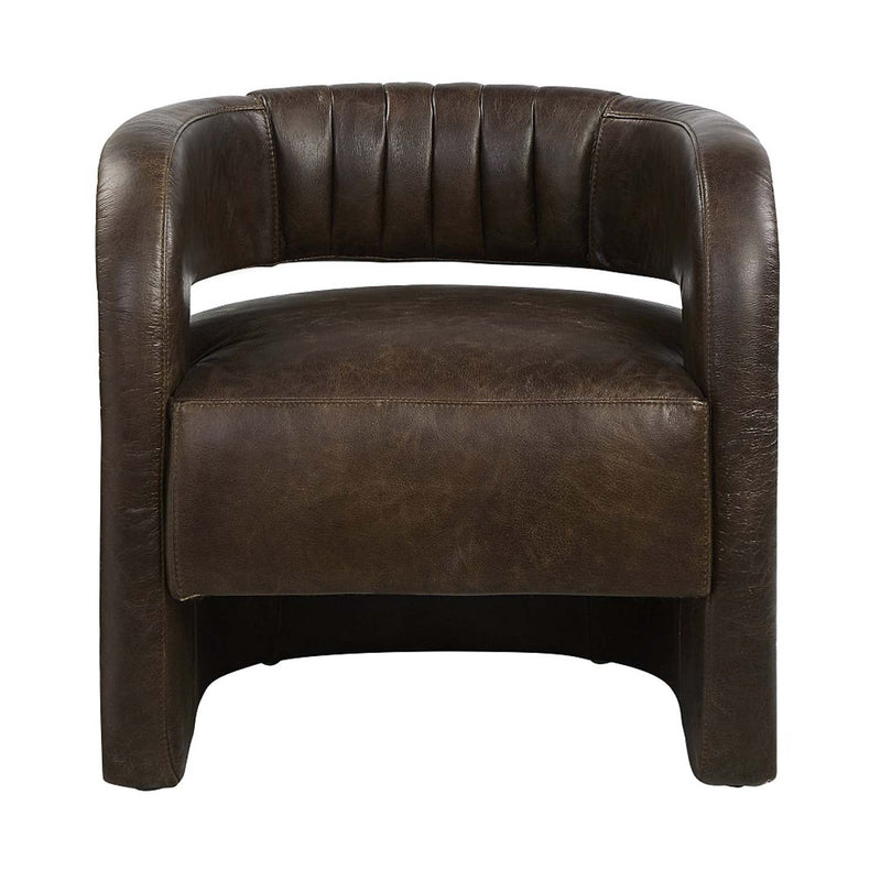Feyre Accent Chair, Espresso Top Grain Leather Acme