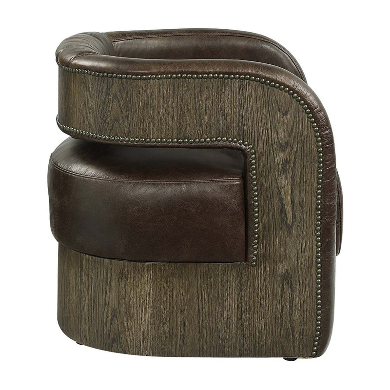 Feyre Accent Chair, Espresso Top Grain Leather Acme