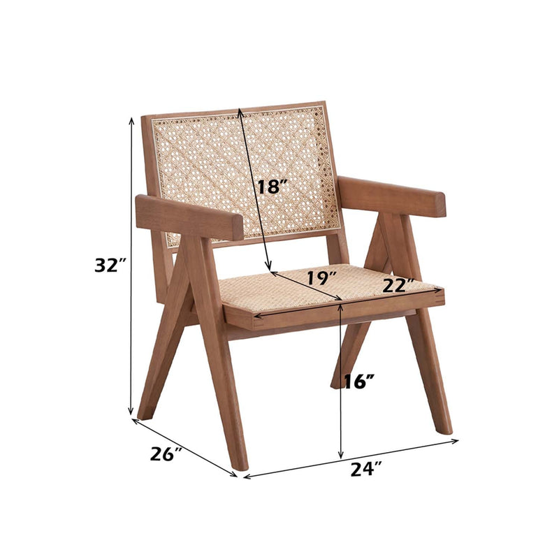 Velentina Accent Chair, Rattan & Natural Finish Acme