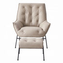 Zusa Accent Chair & Ottoman, Khaki Top Grain Leather Acme